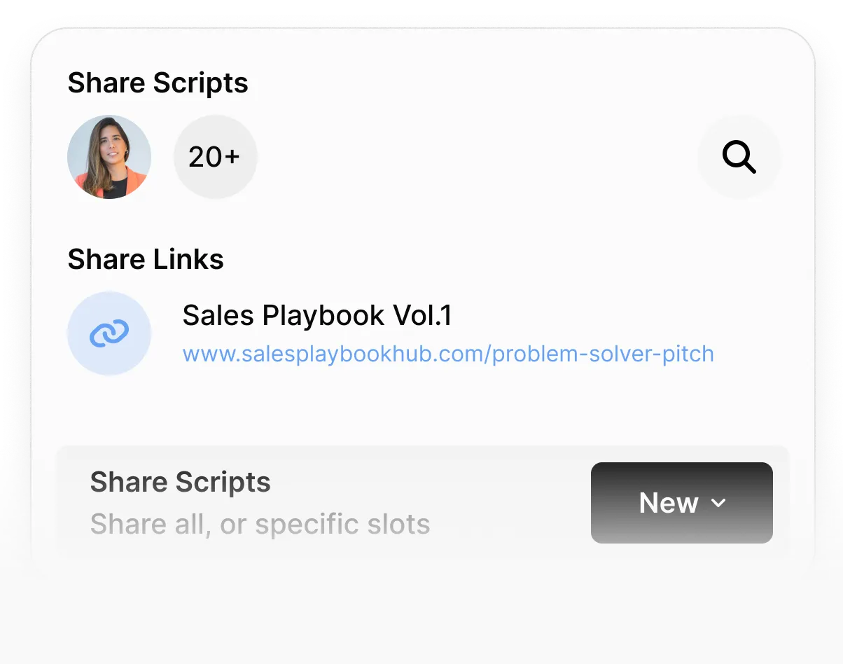 Sales Scripts + Playbooks